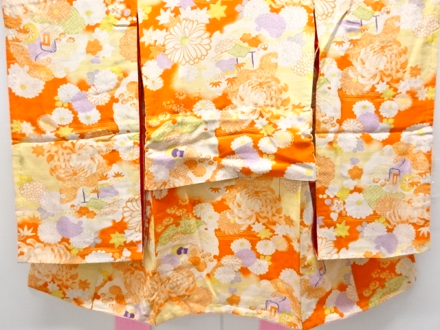 アンティーク　菊模様着物